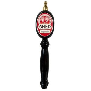 The Shed Brewery Mountain Ale Beer Tap Handle Black Red Vermont Bar Decor